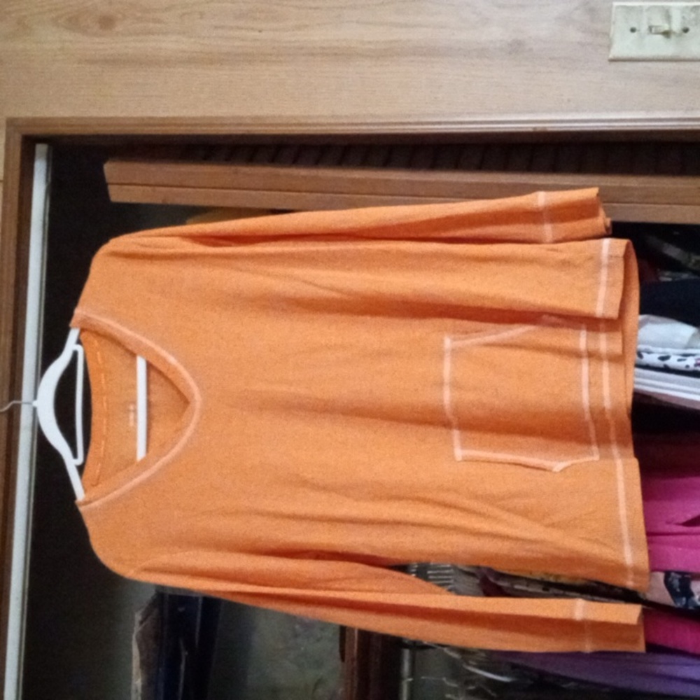 Orange long sleeve top